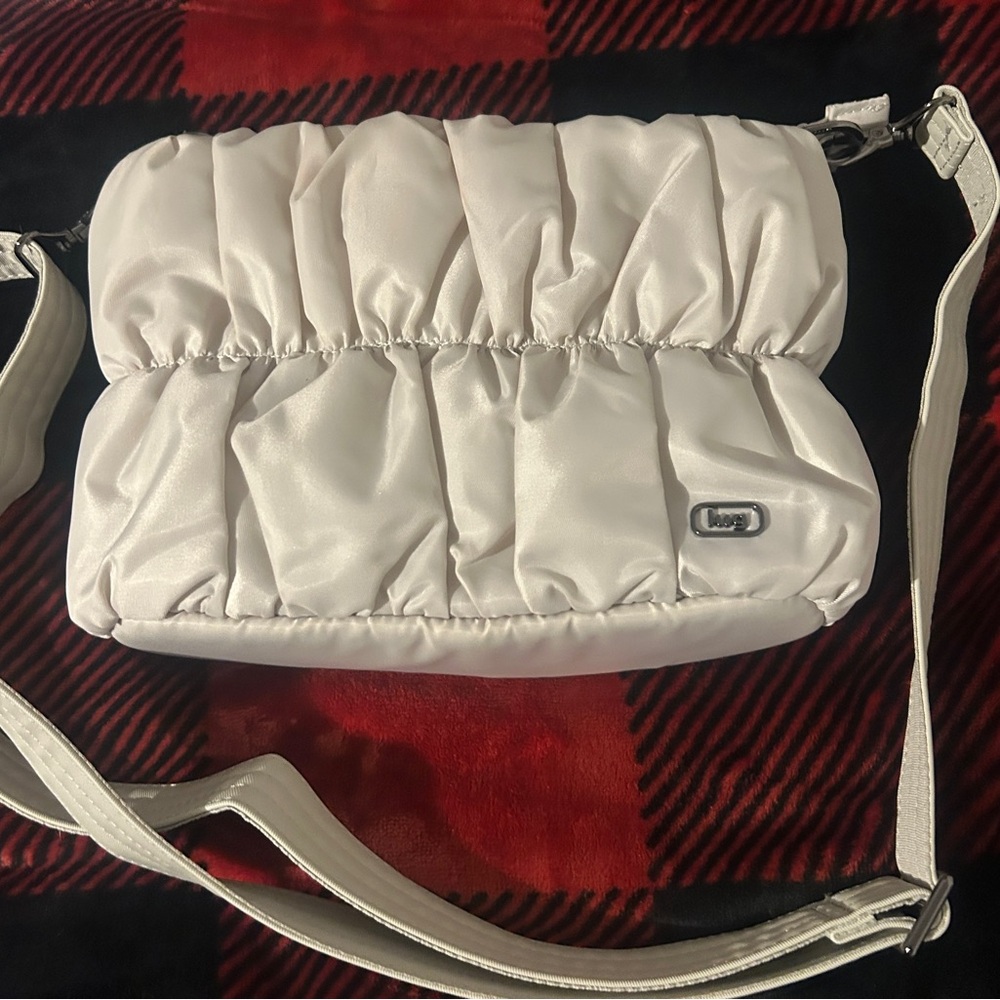 EUC Lug Flounce Ruched Crossbody Bag